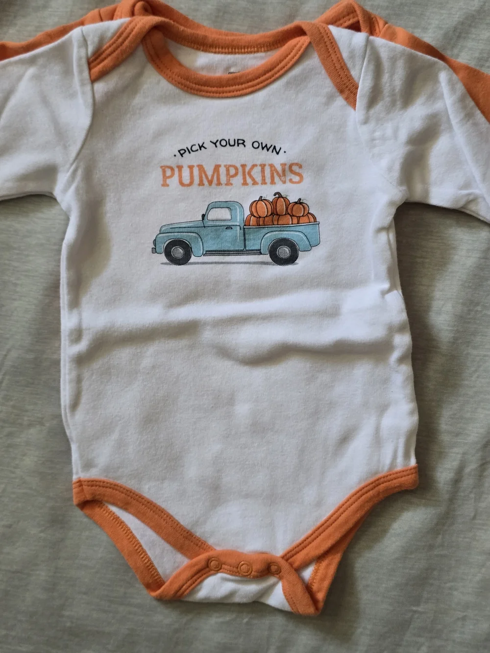 HB Fall Themed Long Sleeve Onesie Set - Size 3/6M